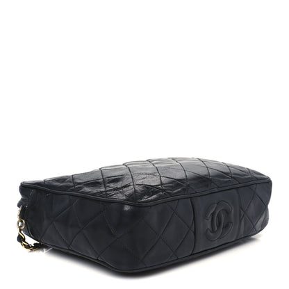 Chanel Lambskin Quilted CC Tassel Camera Case Black 4 of 12
