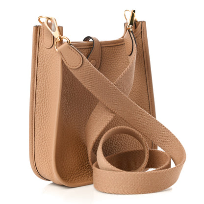 Hermes Taurillon Clemence Amazone Evelyne TPM Chai 3 of 10