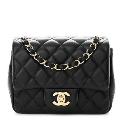Chanel Lambskin Quilted Mini Square Flap Black 1 of 11