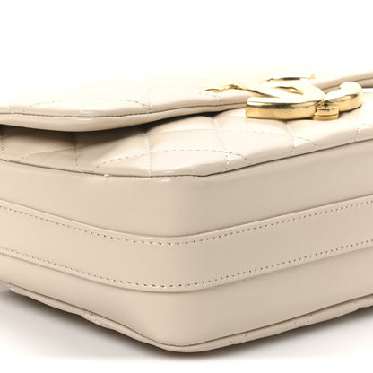 Chanel Lambskin Quilted Mini Maxi CC Flap Beige 9 of 10