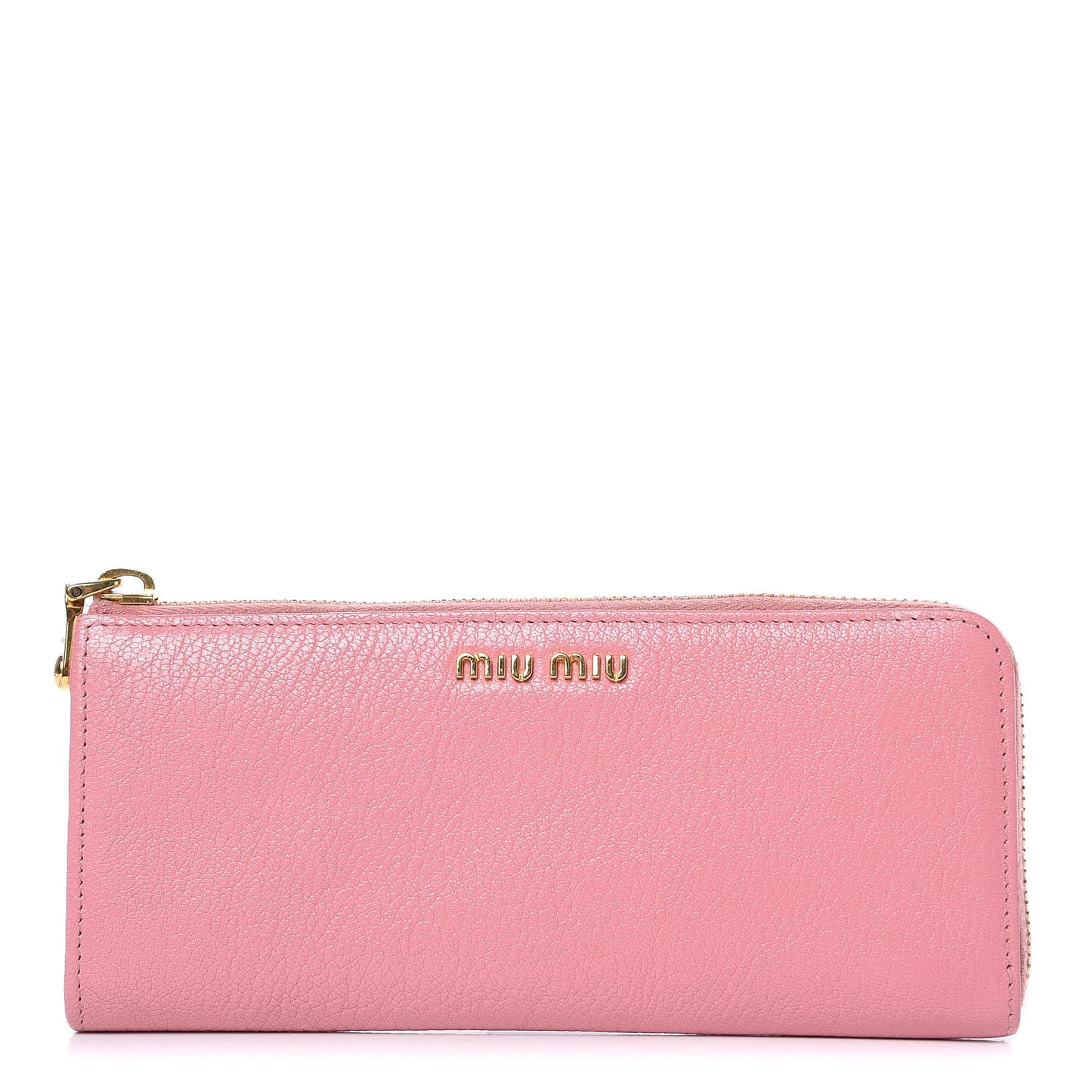 Goatskin Madras Zip Around Wallet Rosa