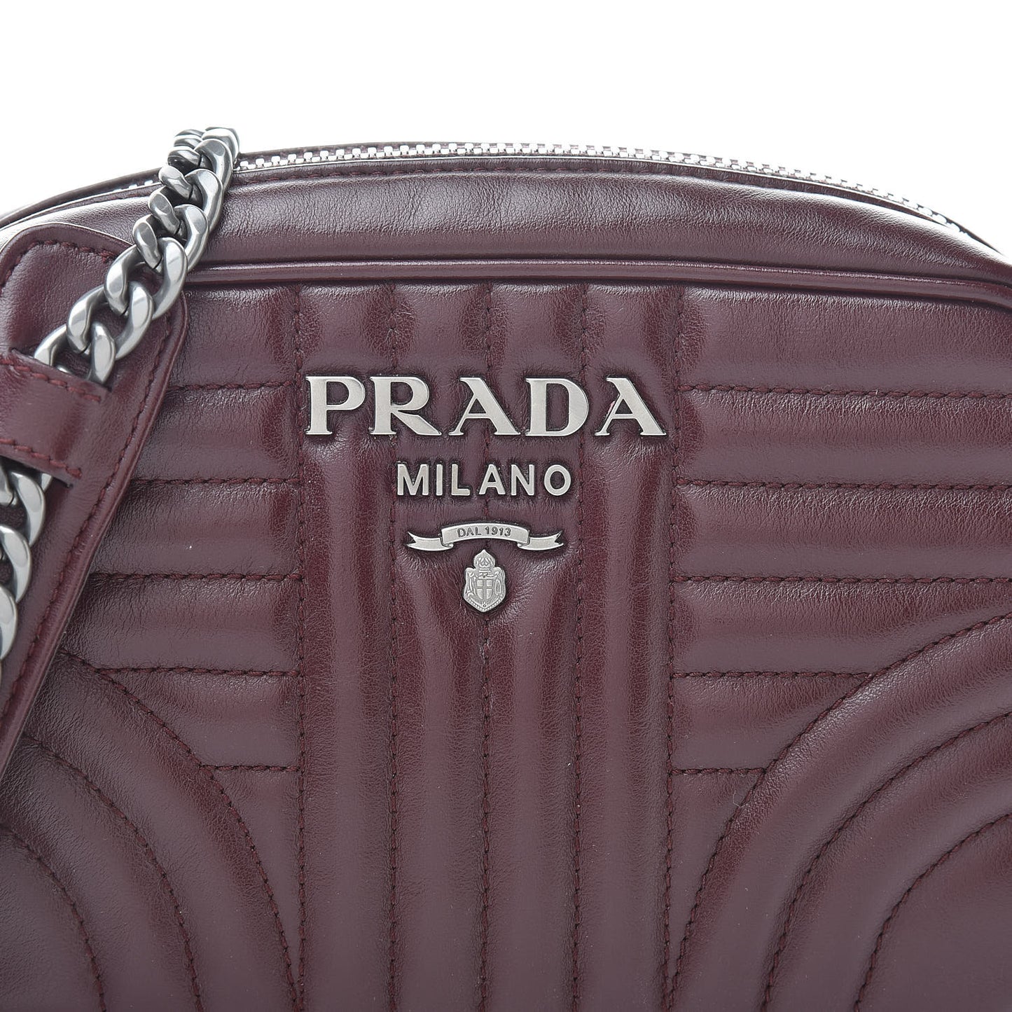 Soft Calfskin Diagramme Crossbody Bag Granato