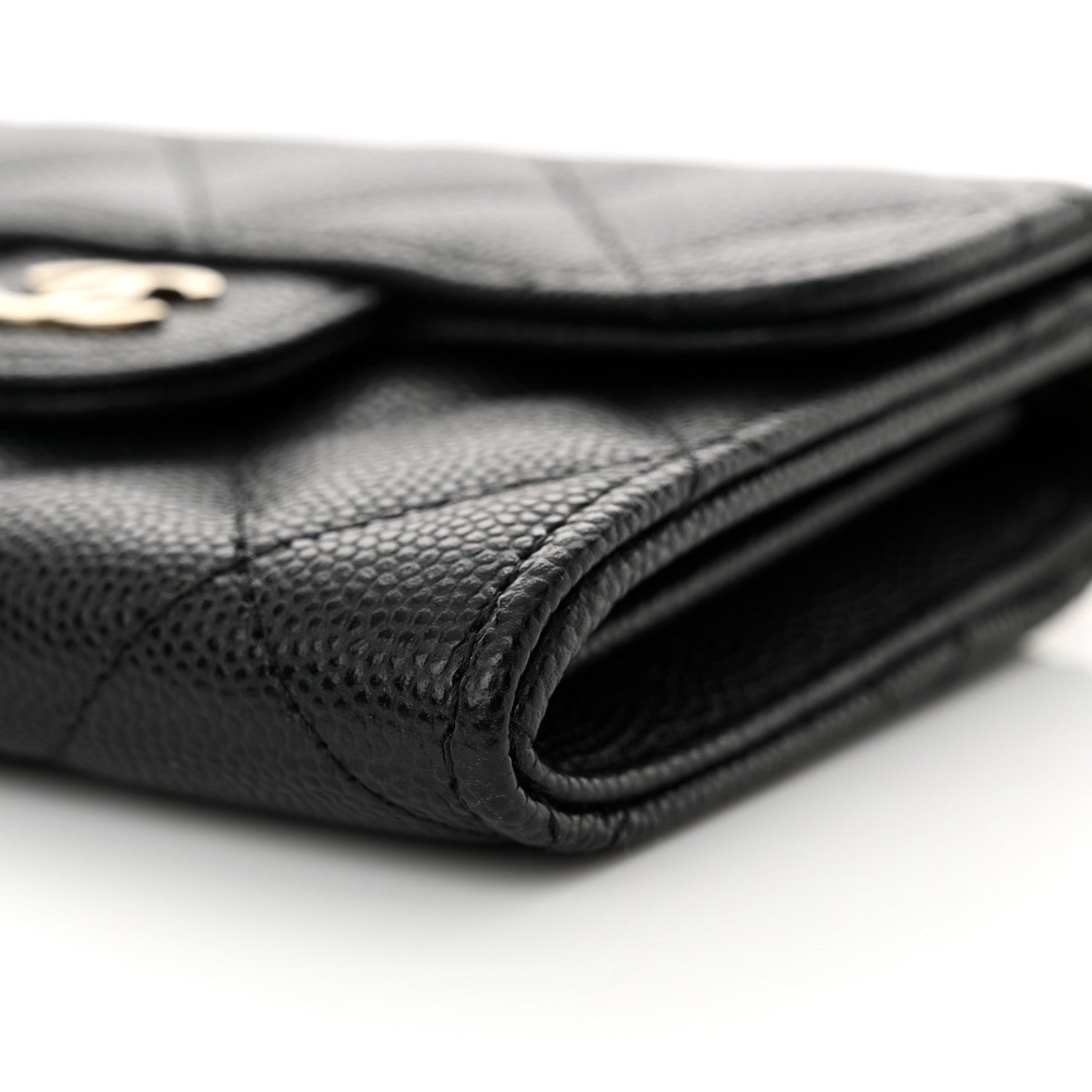 Chanel Caviar Quilted Flap Card Holder On Chain Black 11 of 12
