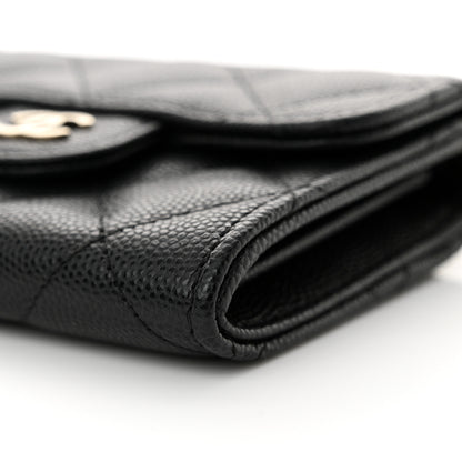 Chanel Caviar Quilted Flap Card Holder On Chain Black 11 of 12
