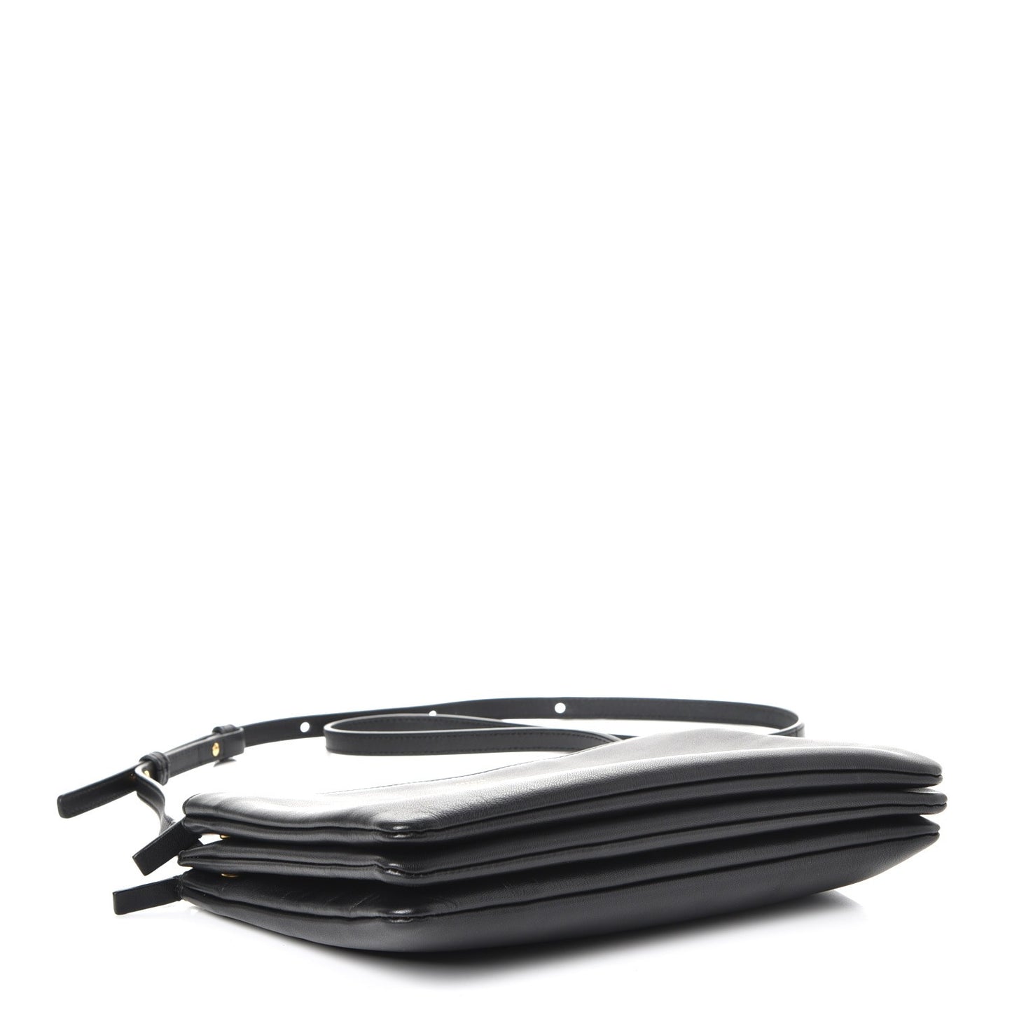 Lambskin Large Trio Crossbody Bag Black