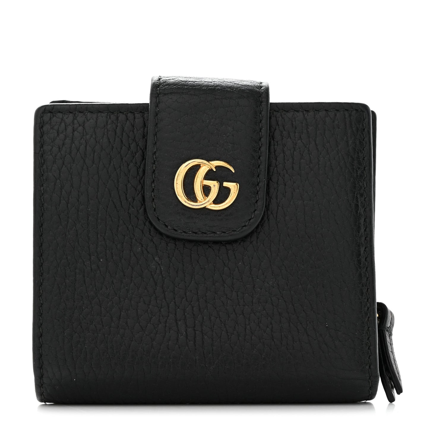 Dollar Calfskin GG Marmont French Wallet Black