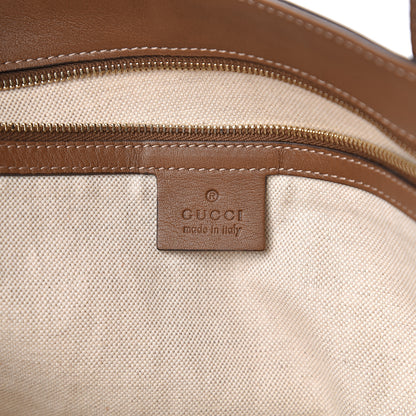 Gucci GG Supreme Monogram Calfskin Small Nice Tote New Mystic White Beige Brown 5 of 9