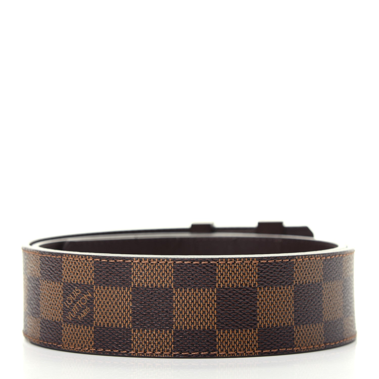 Louis Vuitton Damier Ebene 40mm LV Initiales Belt 85 34 2 of 8