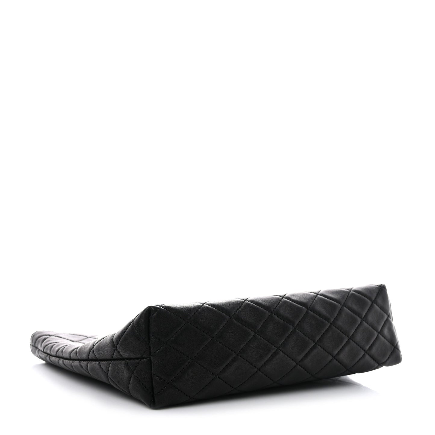 Lambskin Quilted Gaby Cosmetic Pouch Black