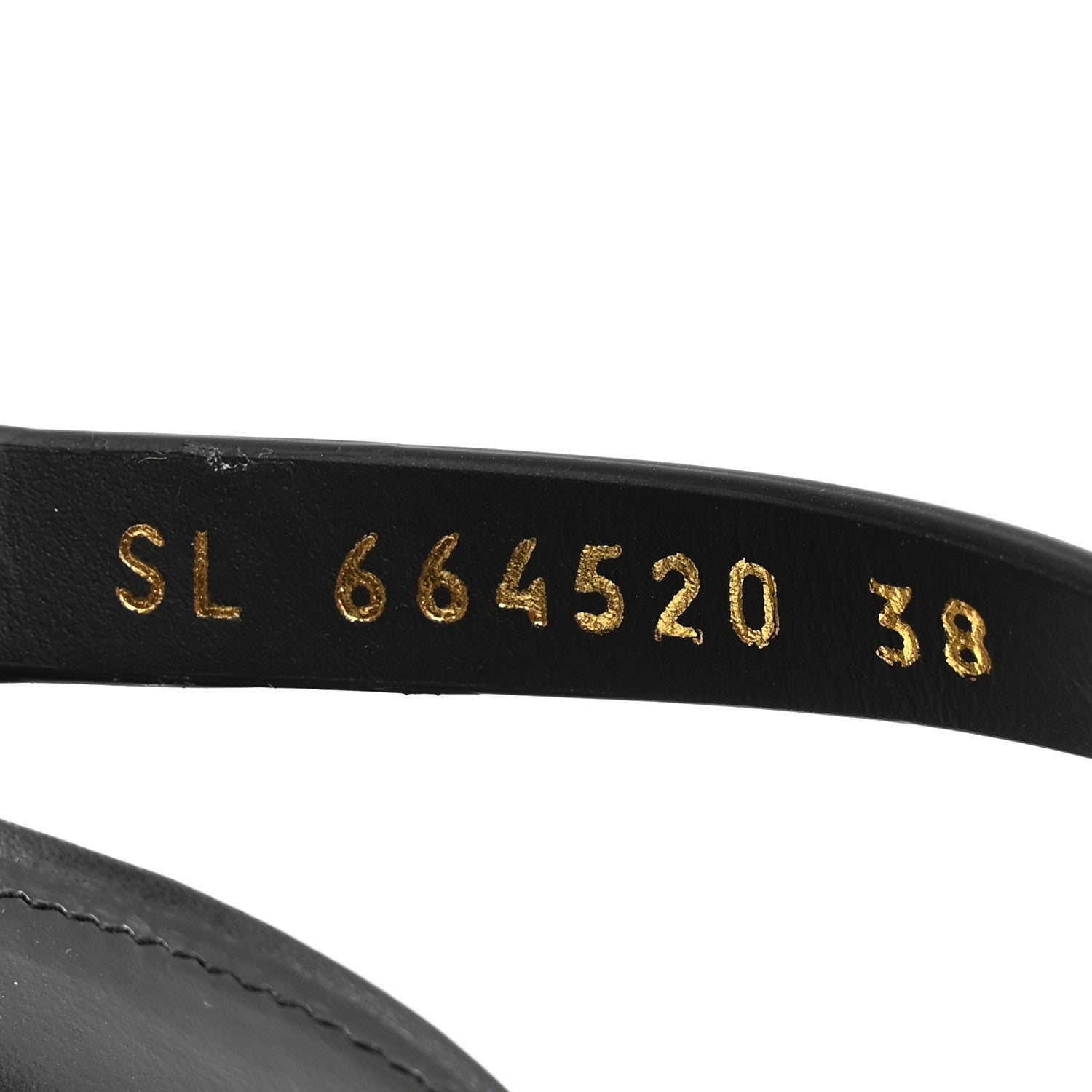 Saint Laurent Calfskin Cassandra Monogram Sandals 38 Black 9 of 10