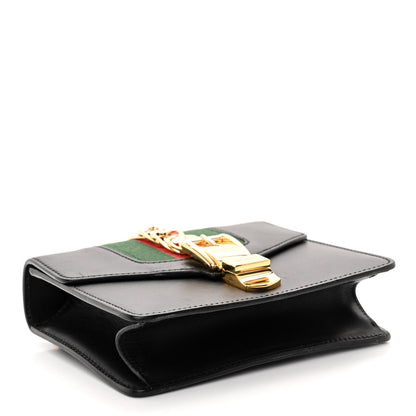 Gucci Calfskin Mini Sylvie Chain Shoulder Bag Black 4 of 11