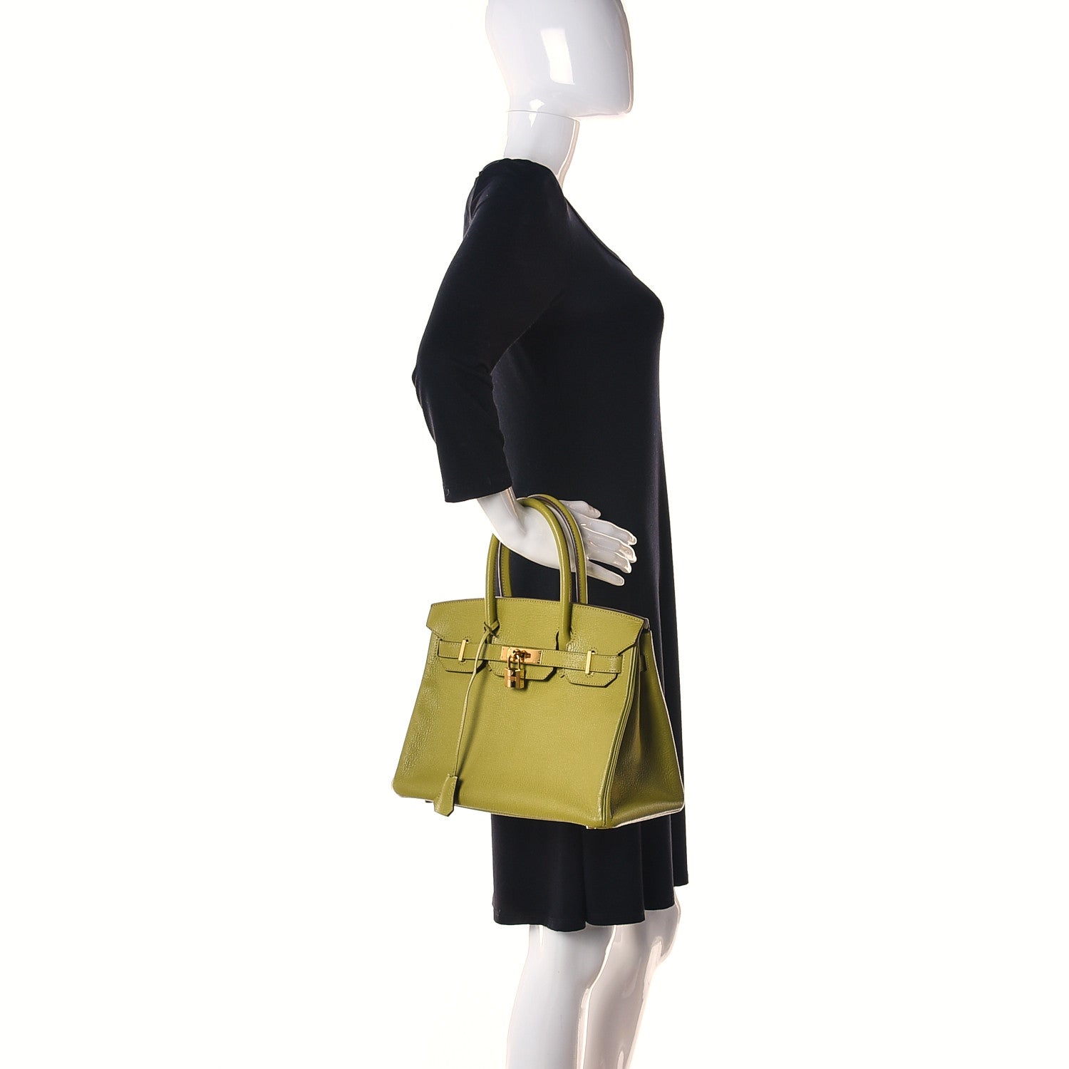 Hermes Chevre Mysore Birkin 30 Vert Anis 2 of 18