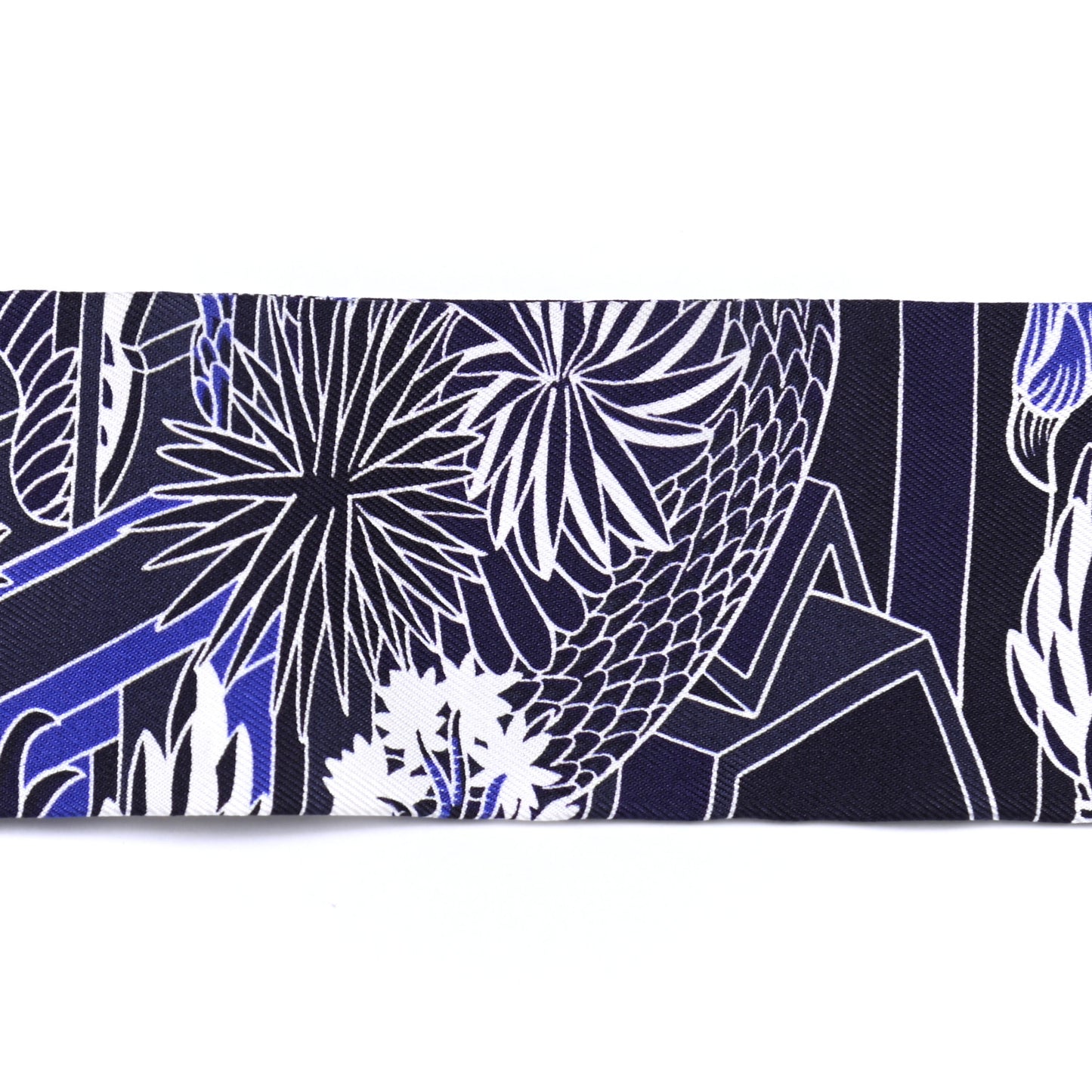 Silk Animapolis Plumetis Twilly Marine Bleu Royal