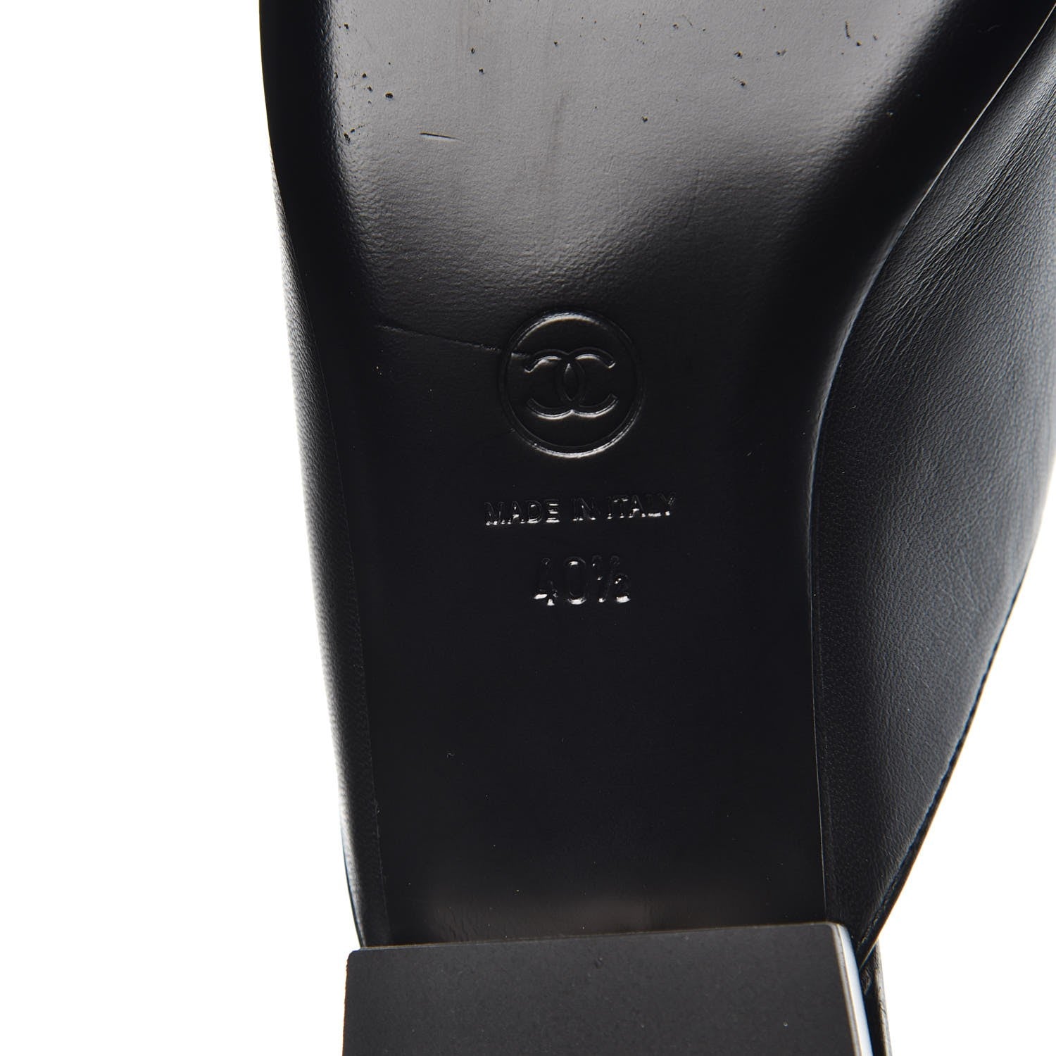 Chanel Lambskin Grosgrain Cap Toe CC Mules 40.5 Black 7 of 11
