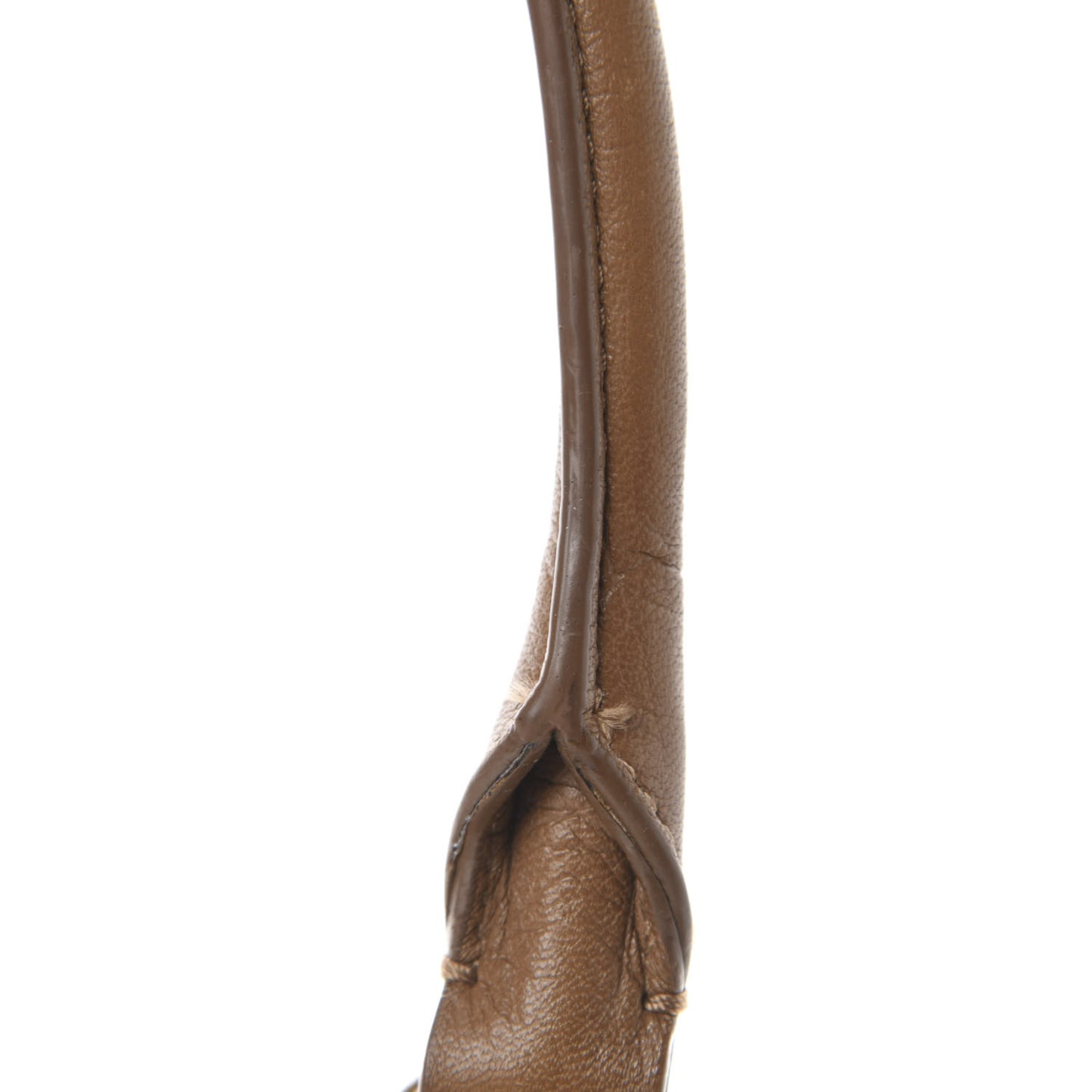 Grained Calfskin Two Front Pocket Satchel Brown