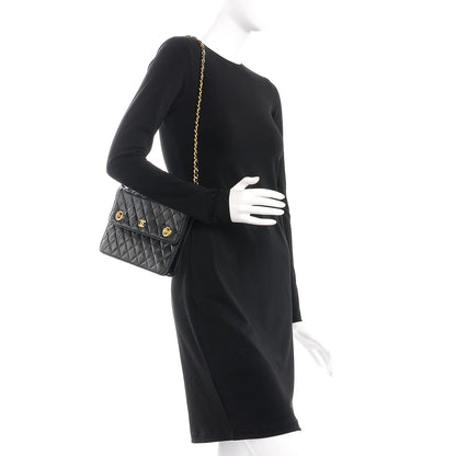 Chanel Lambskin Quilted Runway Flap Bag Black 2 of 15