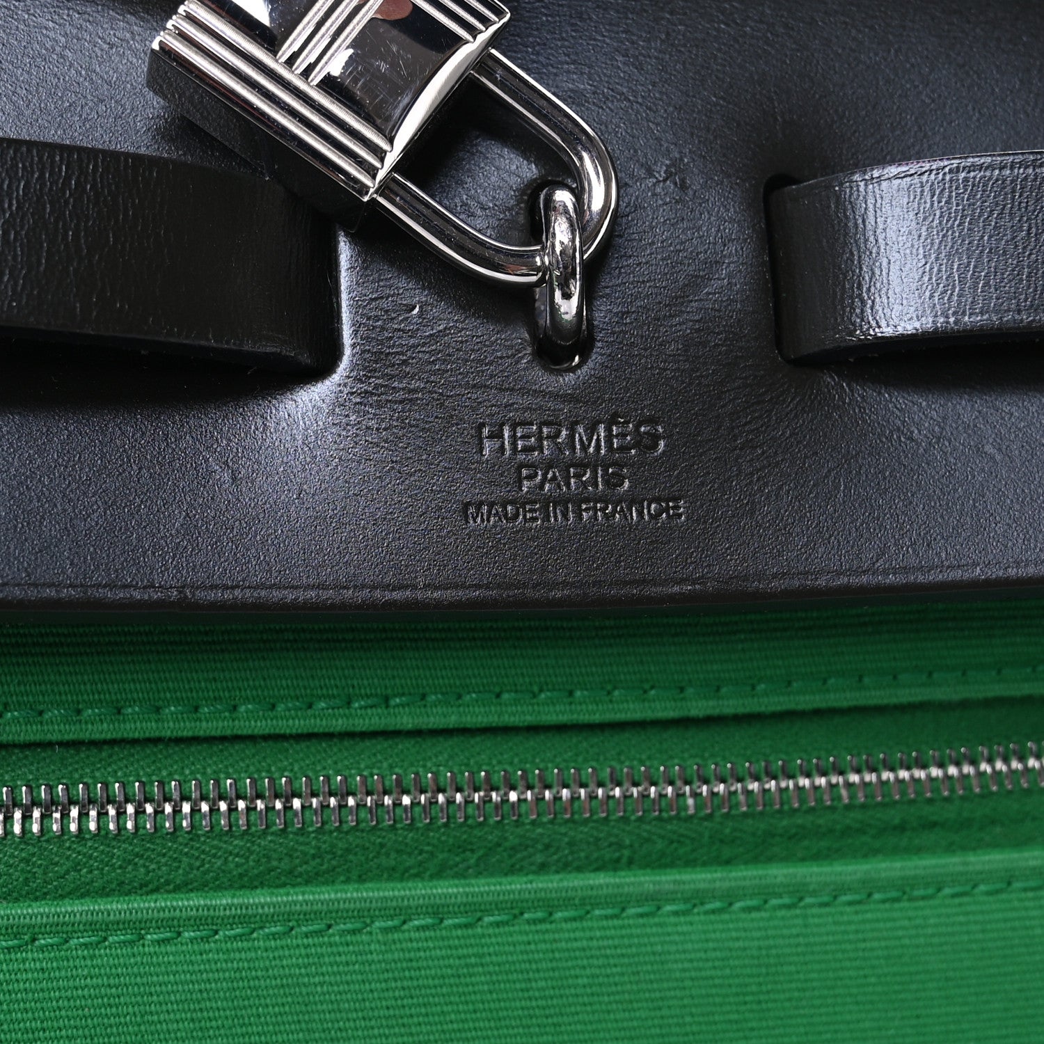 Hermes Vache Hunter Toile Herbag Zip 31 PM Bambou Kaki 7 of 11