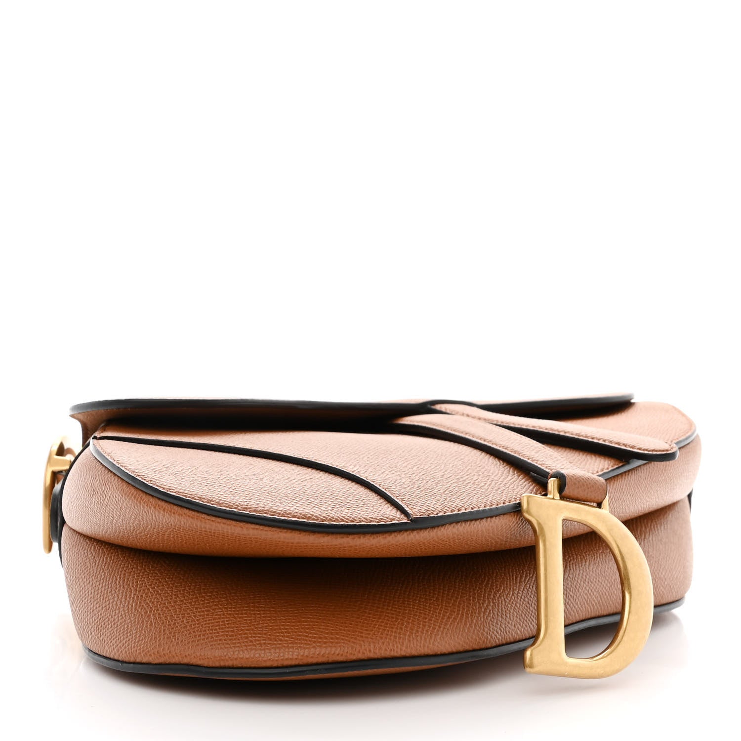 Christian Dior Grained Calfskin Saddle Bag Camello 4 of 10