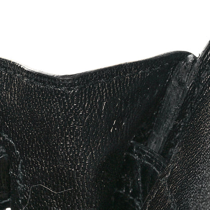 Hermes Shiny Niloticus Crocodile Birkin 25 Black 7 of 11