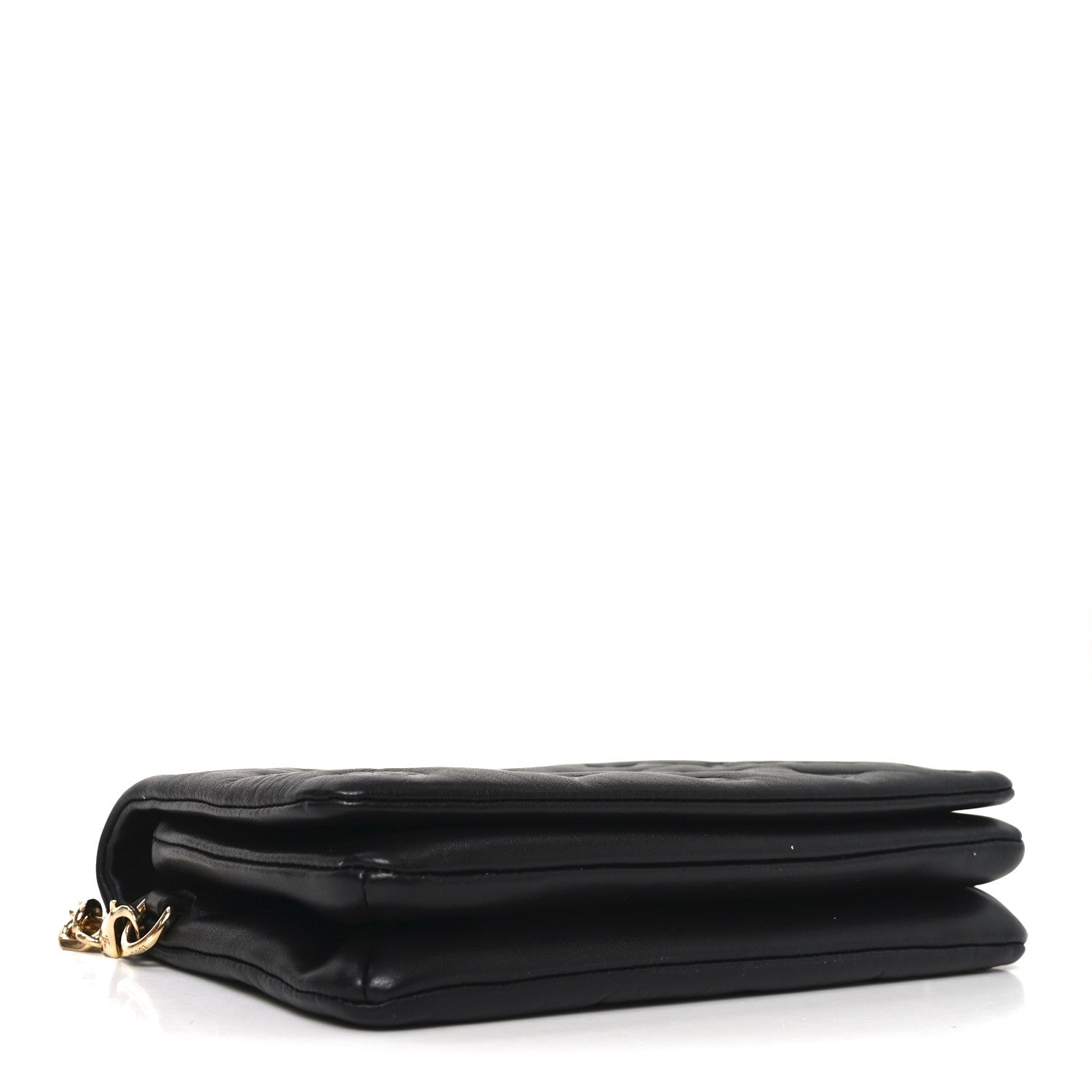Louis Vuitton Lambskin Embossed Monogram Pochette Coussin Black 4 of 10