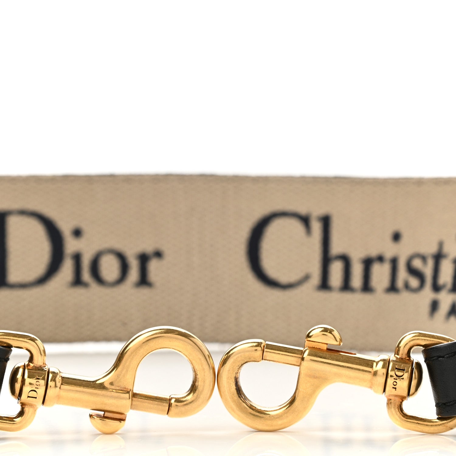 Christian Dior Canvas Embroidered Shoulder Strap Black 3 of 7
