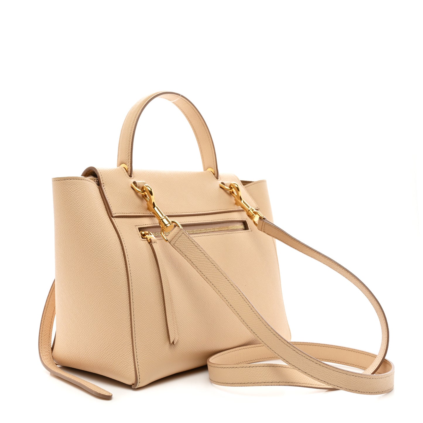 Grained Calfskin Micro Belt Bag Nude
