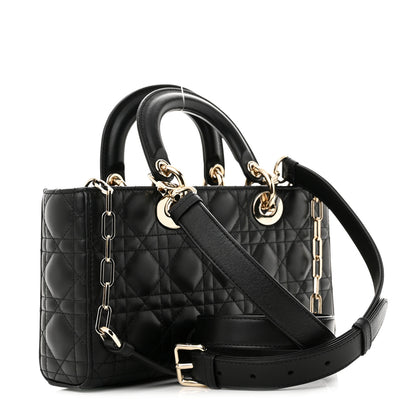 Christian Dior Lambskin Cannage Medium Lady D-Joy Black 3 of 12
