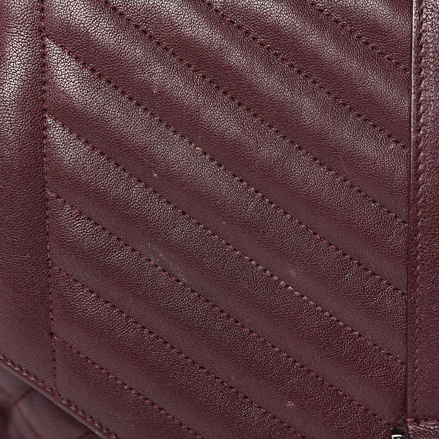 Saint Laurent Calfskin Mixed Matelasse Triquilt Large Monogram Envelope Satchel Bordeaux 21 of 34
