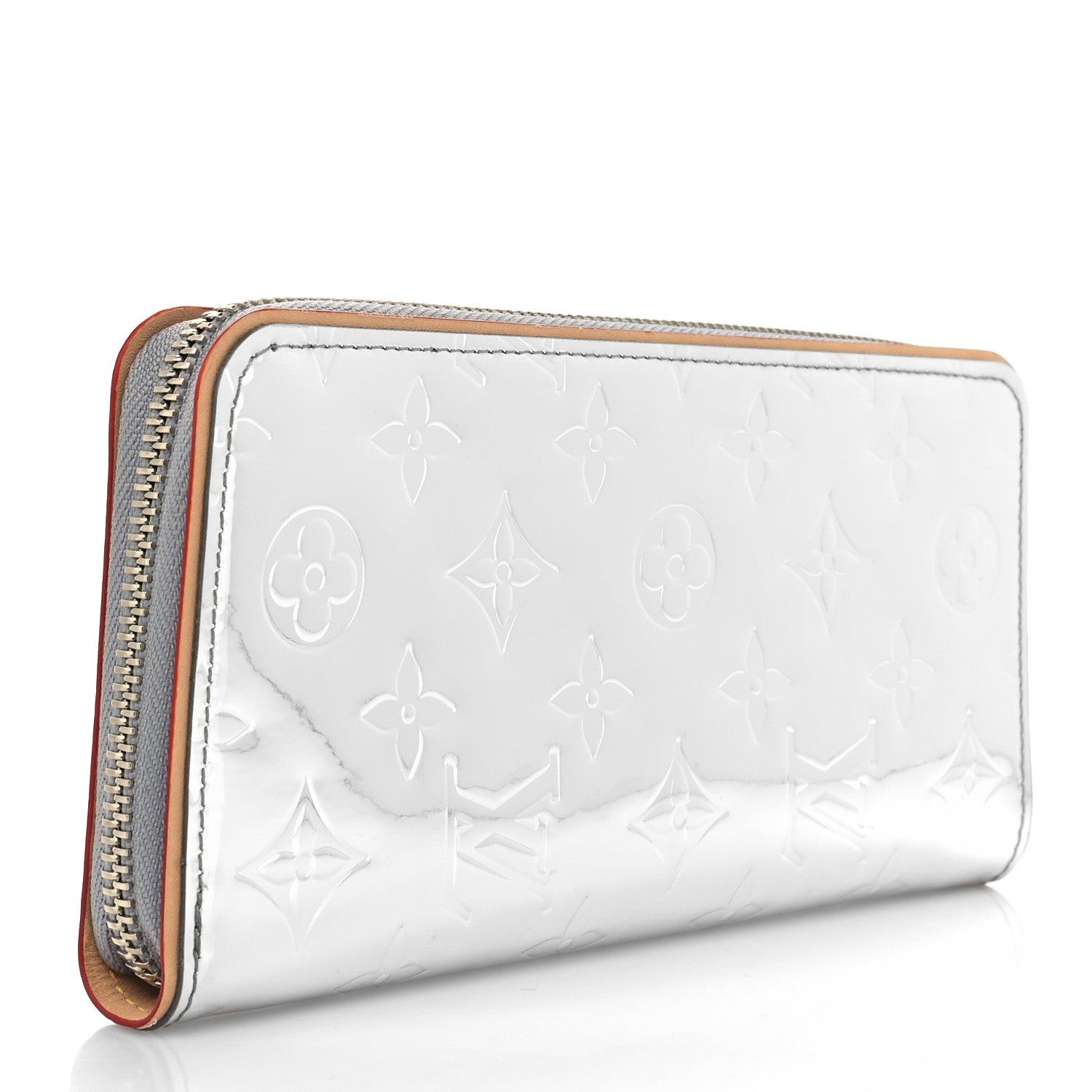 Louis Vuitton Monogram Mirror Zippy Wallet Silver 3 of 9