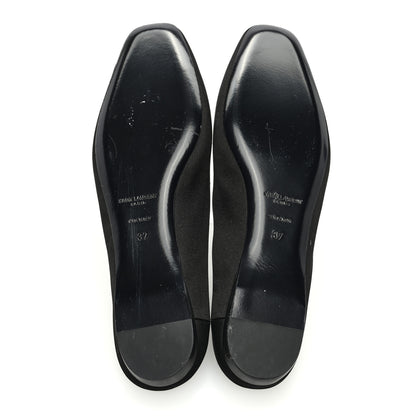 Saint Laurent Crepe Satin Lido Slip On Mule 37 Black 5 of 8
