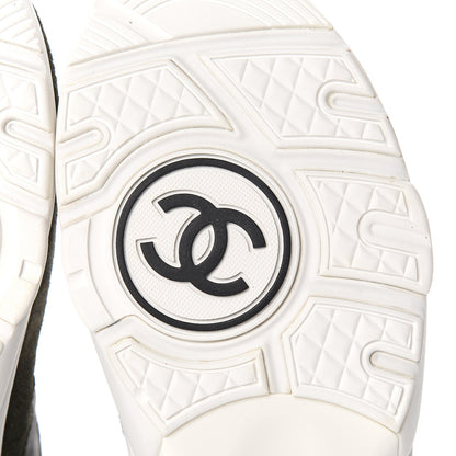 Chanel Fabric Calfskin Suede CC Womens Sneakers 39 Khaki 7 of 10