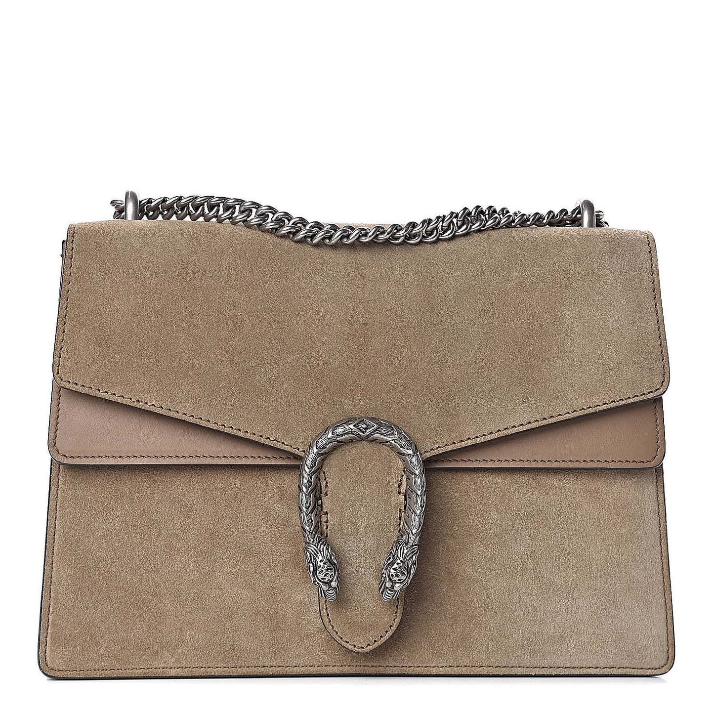 Suede Medium Dionysus Shoulder Bag Taupe
