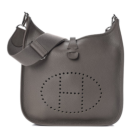 Hermes Taurillon Clemence Evelyne III PM Etain 1 of 13