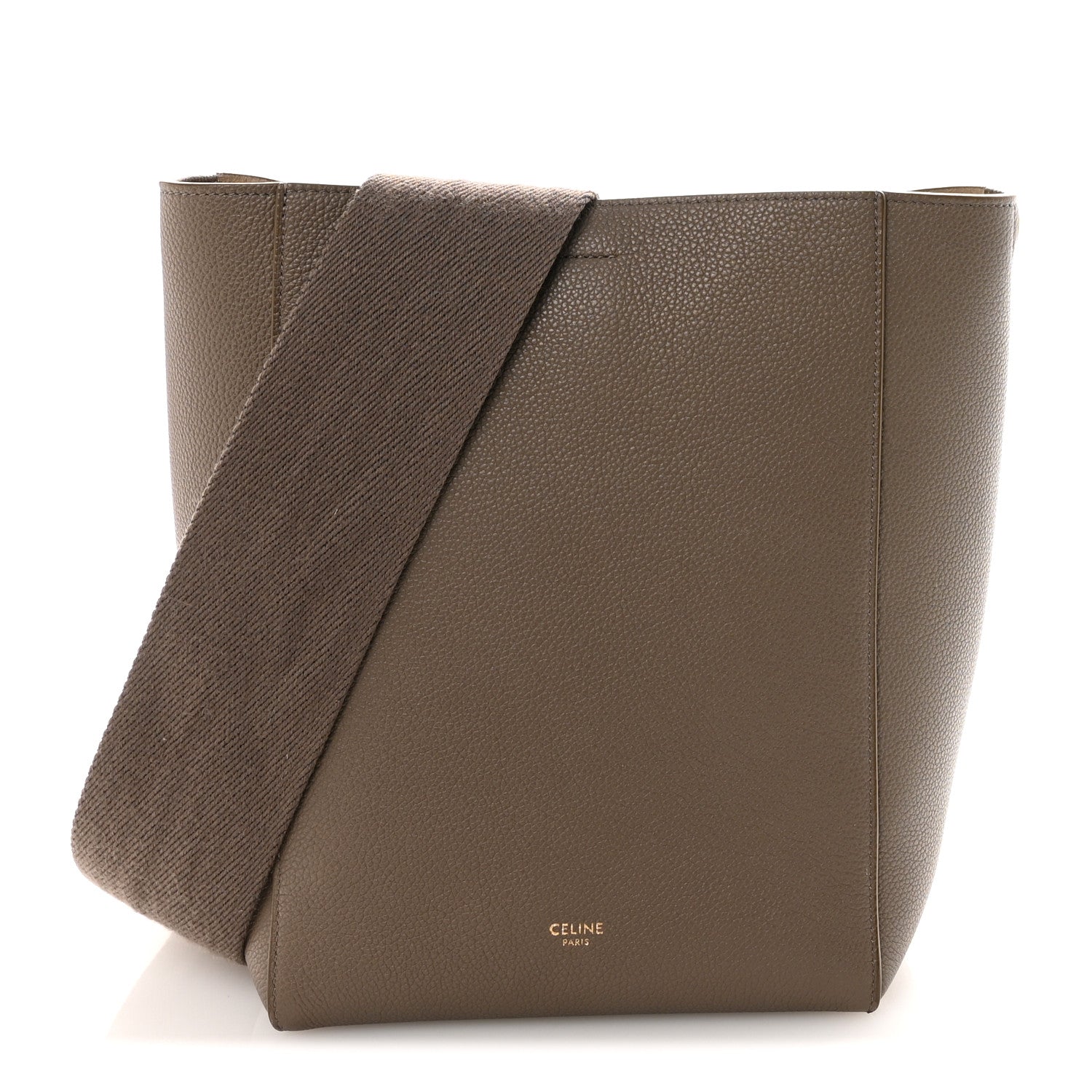 Celine Soft Grained Calfskin Small Sangle Bucket Bag Taupe 1 of 10