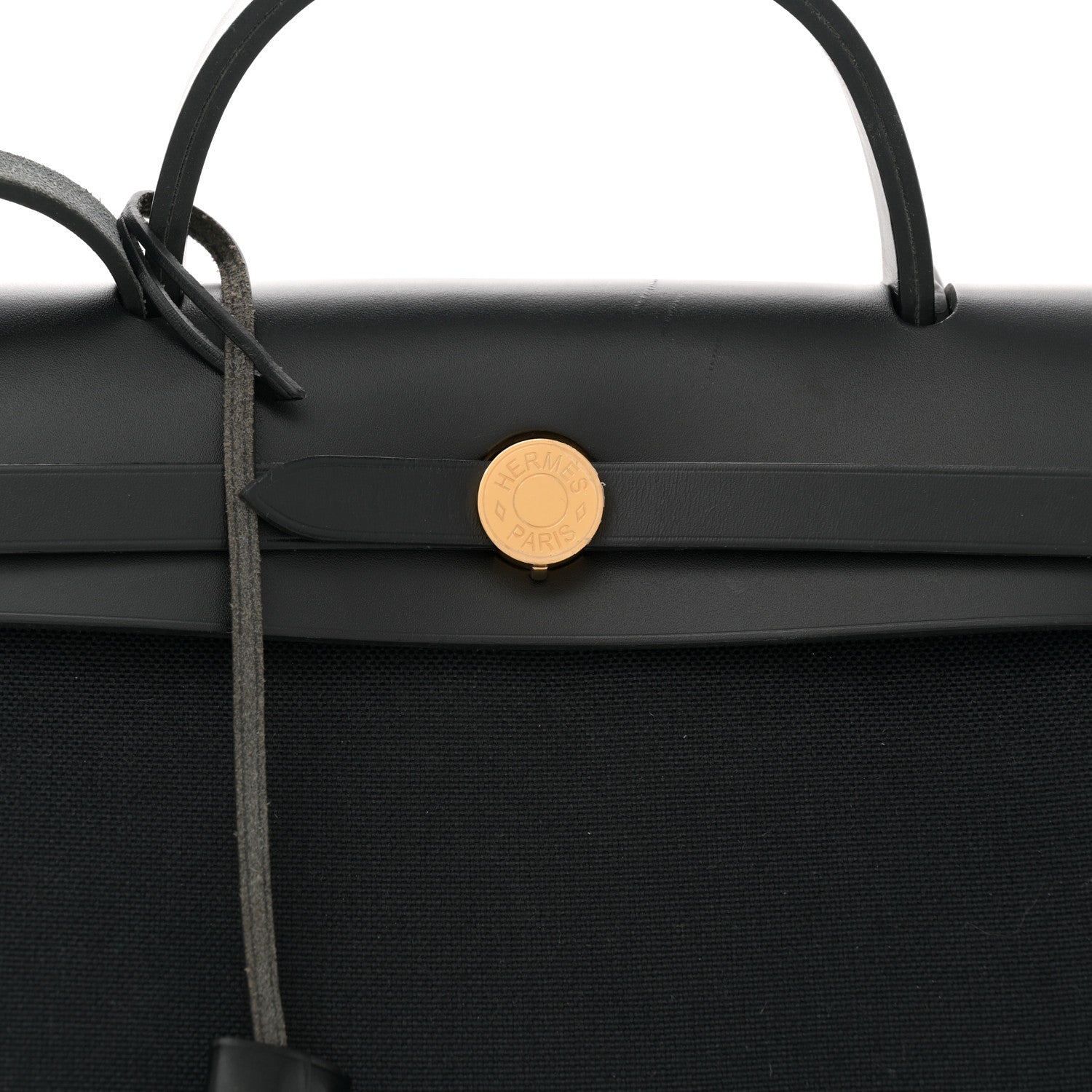 Hermes Military Toile Vache Hunter Herbag Zip Retourne 31 PM Black 9 of 13