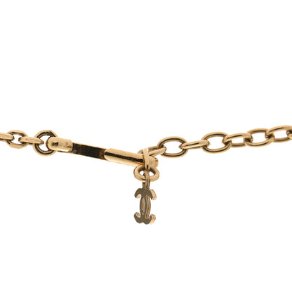 Chanel Resin Pearl CC Necklace Gold White 6 of 7