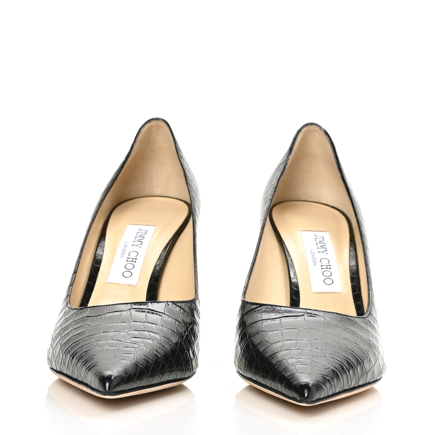 Crocodile Embossed Calfskin Love 85 Pump 39.5 Black