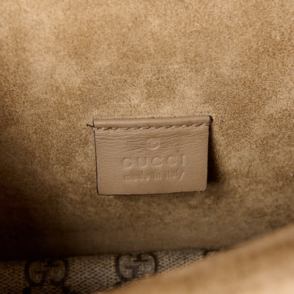 Gucci GG Supreme Monogram Suede Crystal Small Dionysus Shoulder Bag Beige Ebony Taupe 6 of 12