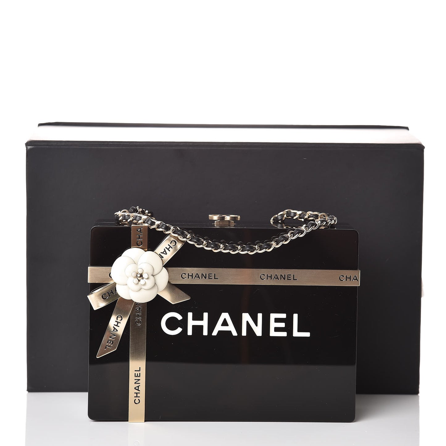 Plexiglass Gift Box Clutch Black