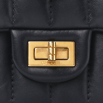 Chanel Aged Calfskin Vertical Quilted 2.55 Reissue Mini Flap Navy 8 of 11