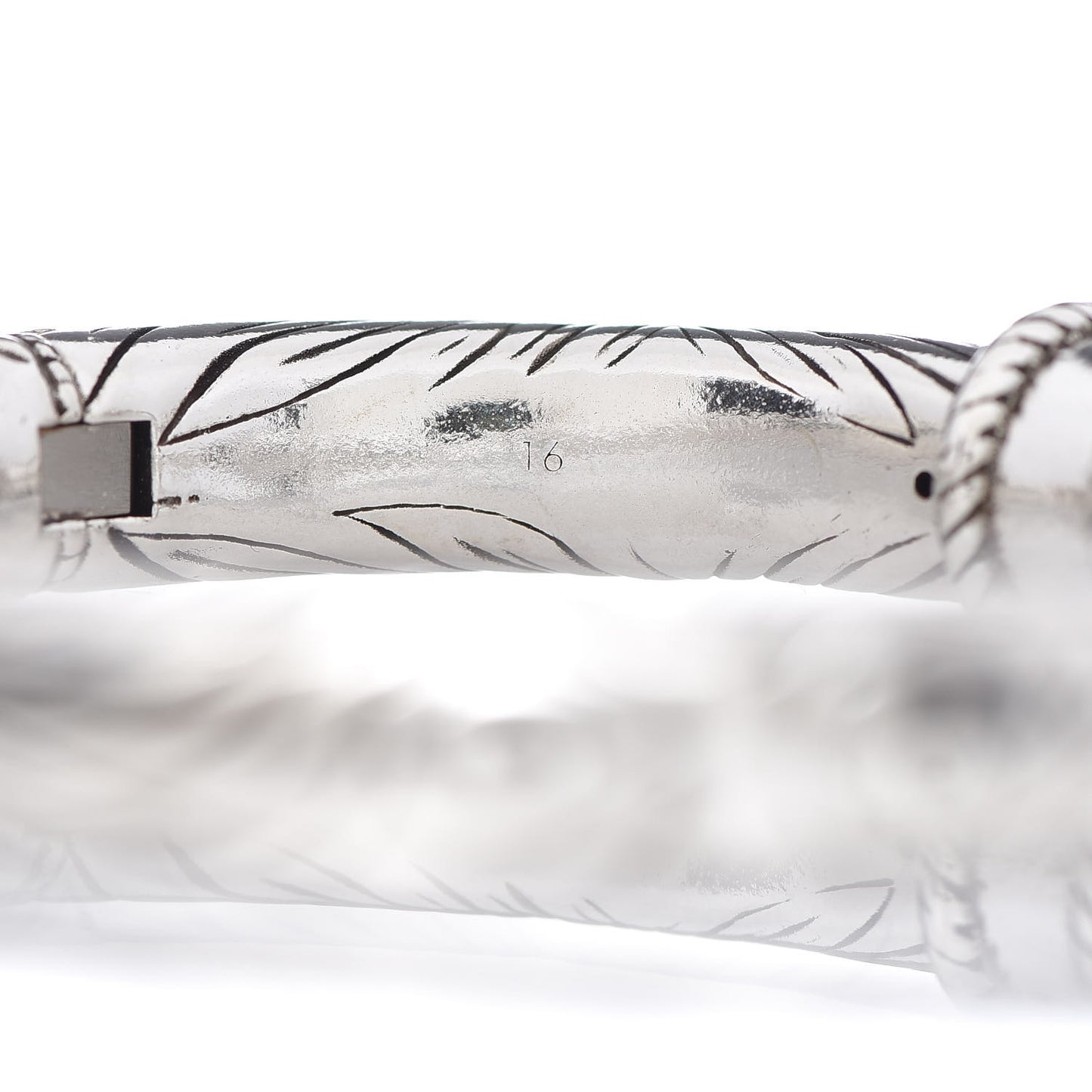 Sterling Silver Anger Forest Wolf Cuff Bracelet