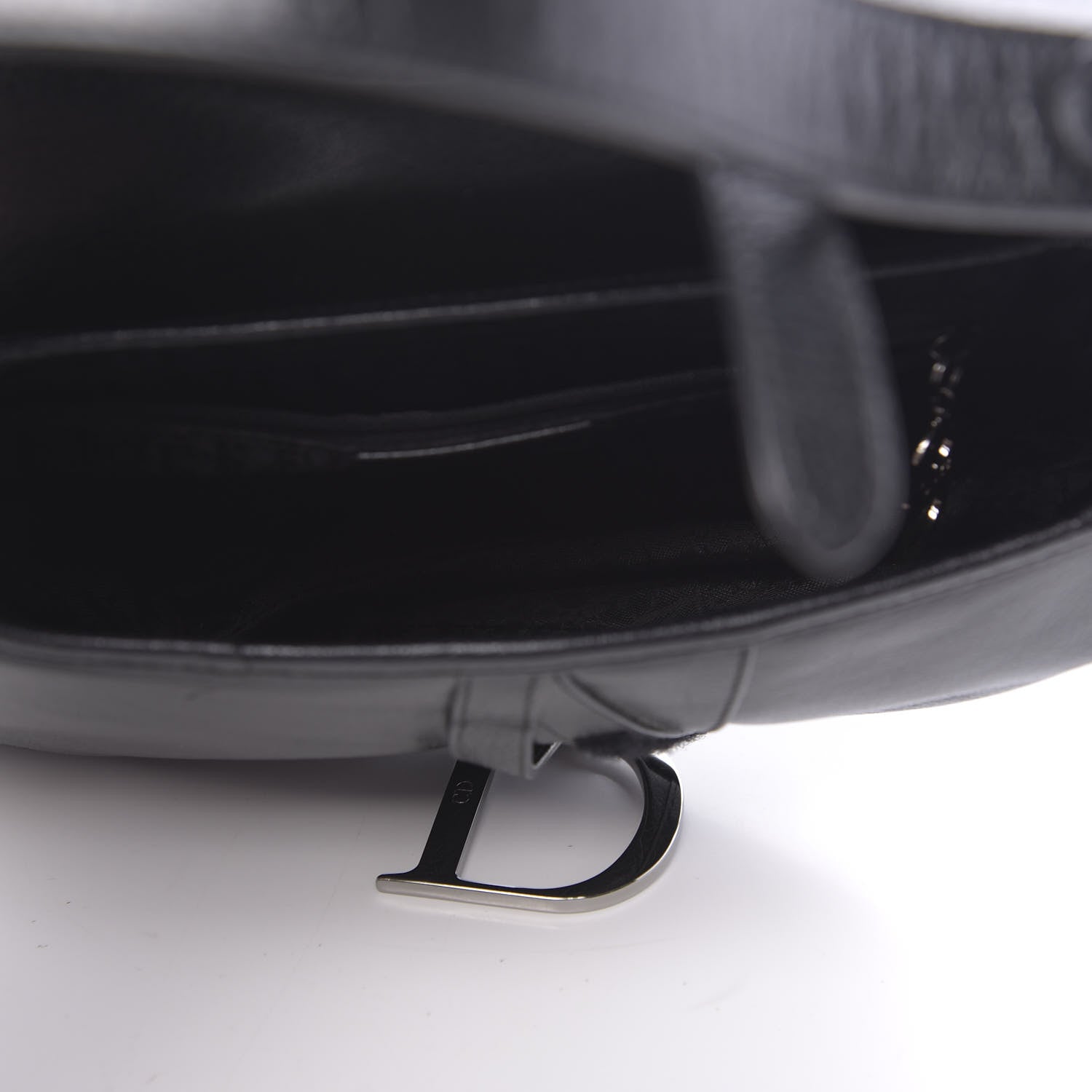 Christian Dior Calfskin Saddle Bag Black 5 of 10