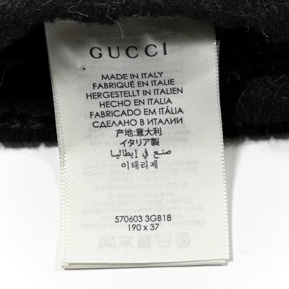 Gucci Wool Angora Monogram Web New Nikky Scarf Lead Dark Green 4 of 4