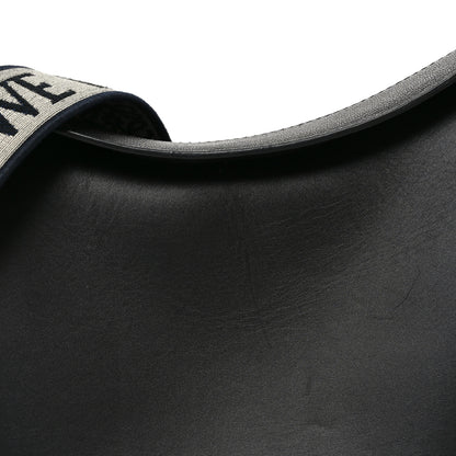 Loewe Satin Calfskin Jacquard Luna Bag Black 7 of 9