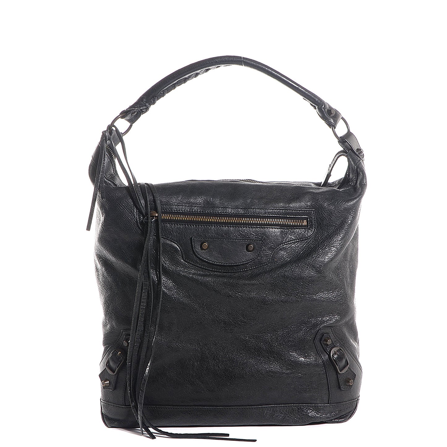 Agneau Classic Hardware Day Hobo Black