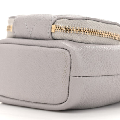 Chanel Caviar Quilted Mini CC Pocket Bucket Bag Grey 9 of 12