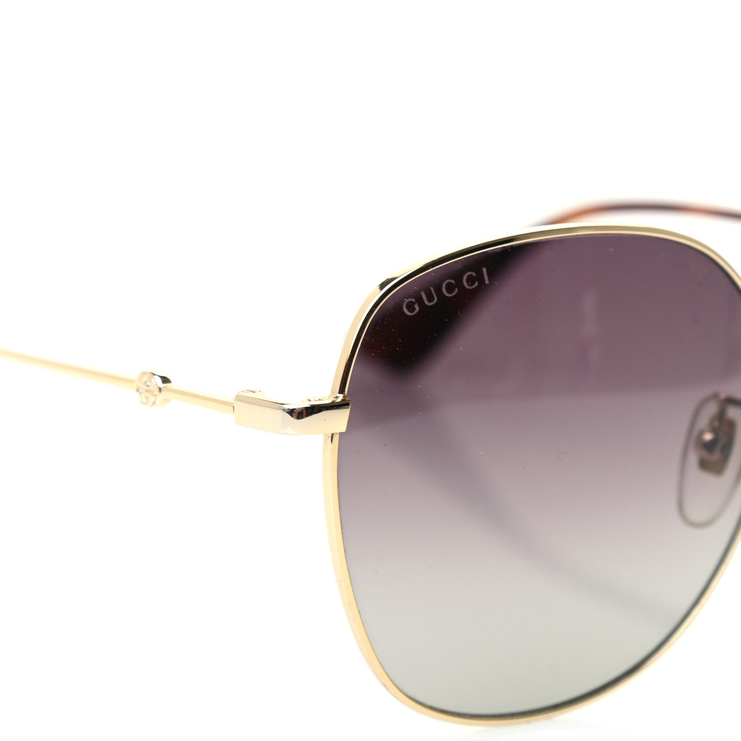 Gucci Metal Square Frame Sunglasses GG0415SK Gold 7 of 8