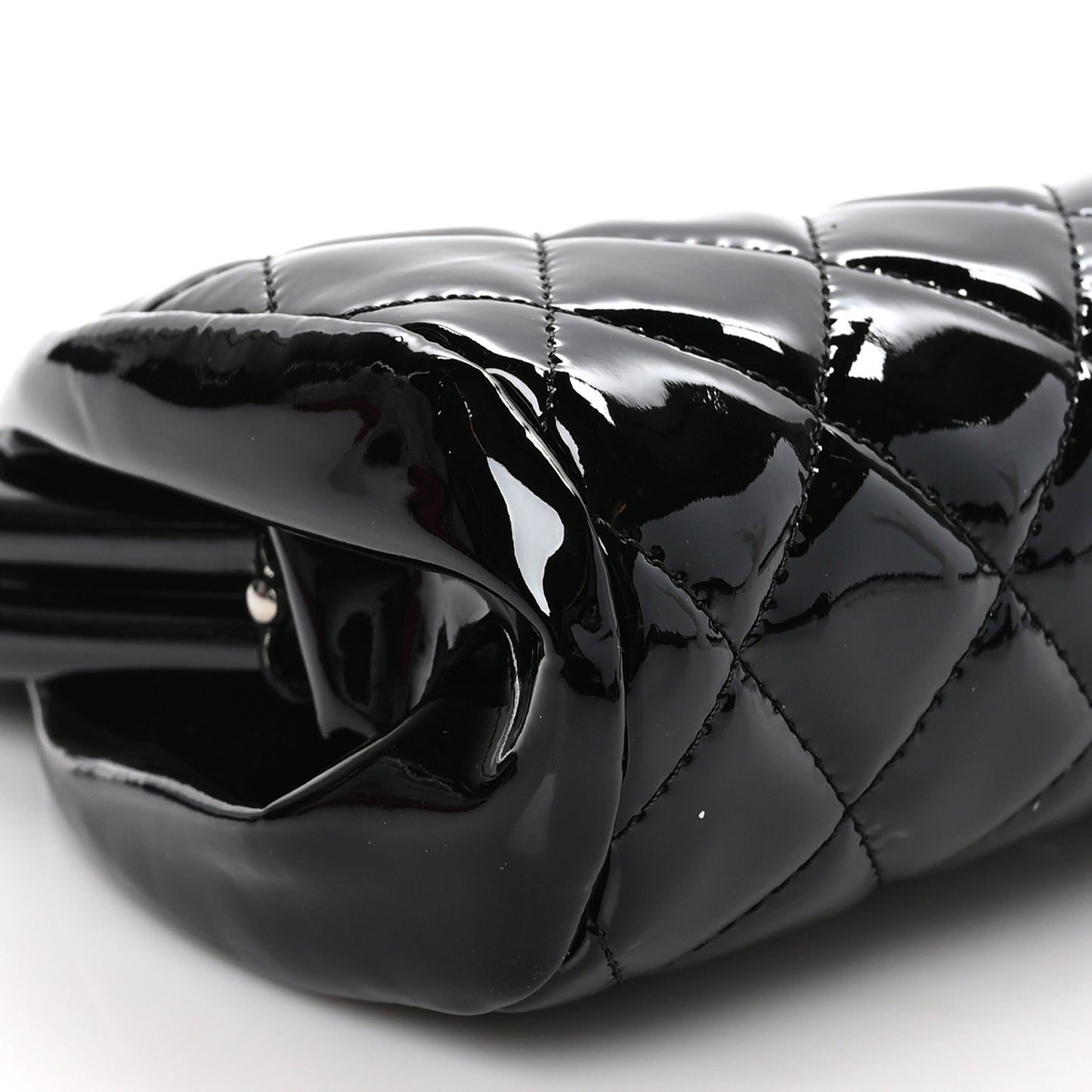 Patent Quilted Timeless Clutch Black