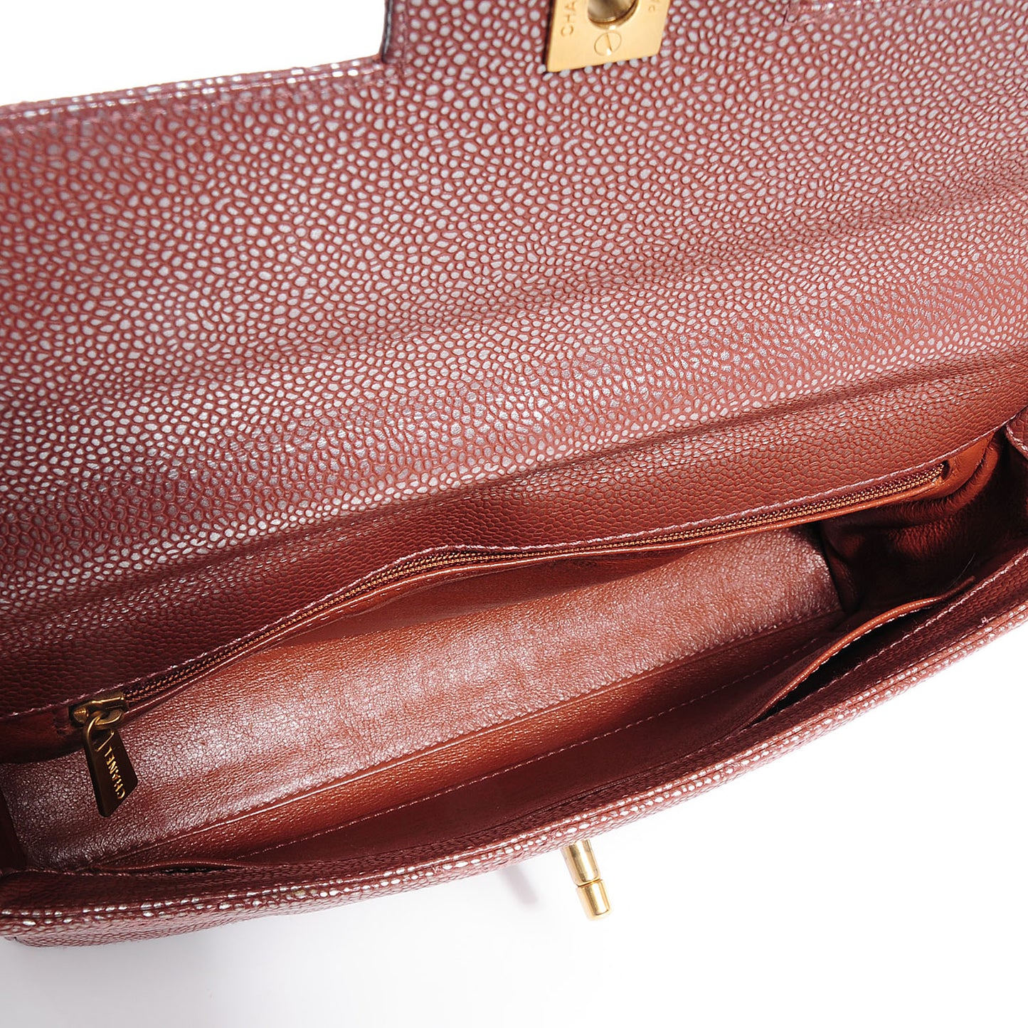 Metallic Caviar Quilted Medium Single Flap Bag