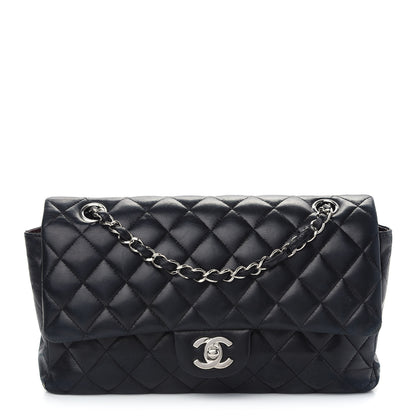 Chanel Lambskin Quilted Medium Double Flap Black 1 of 15